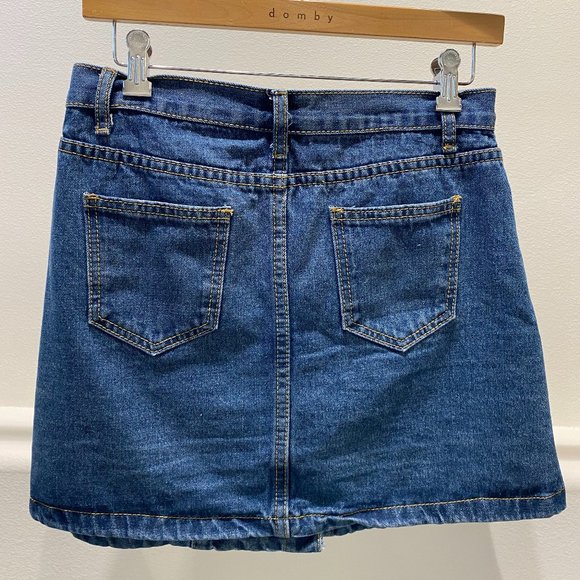 Denim Button Skirt - Picture 2 of 2